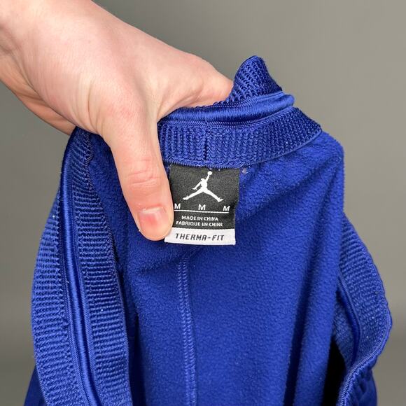 Vintage Y2K Jordan Sweatpants Mens M Dark Blue Black Jumpman Polyester Joggers - Picture 4 of 4